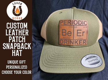 Periodic Beer Drinker Leather Patch Trucker Hats - Classic Colors - Trucker Hat - Charm and Char
